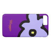 Coques Case-Mate iPhone fleur lilas avec nom personnalisé (Dos (Horizontal))