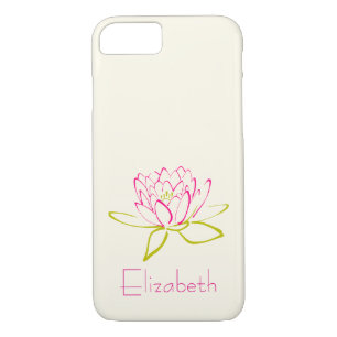 Coque iPhone 8/7 Fleur Lotus personnalisée / Lys d'eau