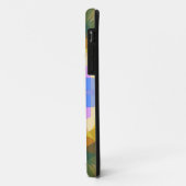 Coques Case-Mate iPhone Fleur Mandala rétro bleu rose et jaune (Dos/Gauche)