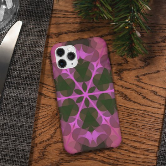 Coques Case-Mate iPhone Fleur Mandala Retro rose et vert