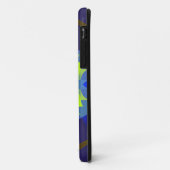 Coques Case-Mate iPhone Fleur Mandala Retro Vert et Bleu (Dos/Gauche)