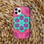 Coques Case-Mate iPhone Fleur Mandala rose bleu et violet rétro