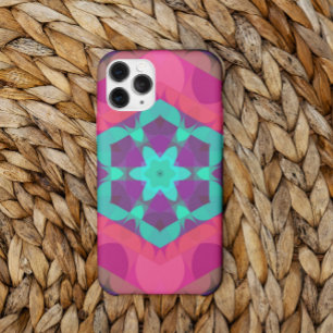 Case-Mate iPhone Case Fleur Mandala rose bleu et violet rétro