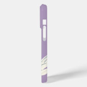 Coques Case-Mate iPhone Fleur moderne blanche Personnaliser le nom (Verso / Gauche)