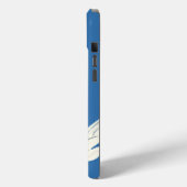 Coques Case-Mate iPhone Fleur moderne blanche Personnaliser le nom (Verso / Gauche)