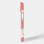 Coques Case-Mate iPhone Fleur Moderne Blanche Personnaliser Nom (Verso / Gauche)