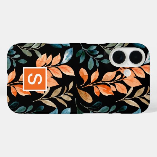 Coques Case-Mate iPhone Fleur Monogram Boho (Verso (horizontal))