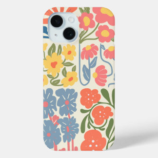 Coque Pour iPhone 15 Fleur multiple - Boho Phone case