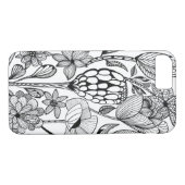 Coques Case-Mate iPhone Fleur, noir et blanc (Dos (Horizontal))