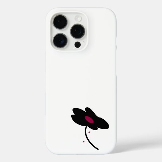 Coques Case-Mate iPhone Fleur noire (Verso)