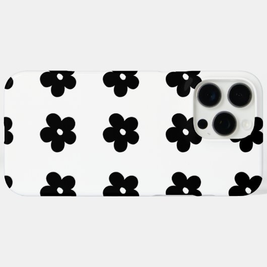 Coques Case-Mate iPhone Fleur noire (Verso (horizontal))