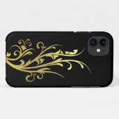Coques Case-Mate iPhone Fleur Or Abstraite de luxe Faux (Dos (Horizontal))