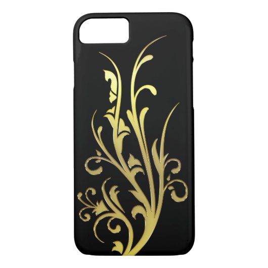 Coques Case-Mate iPhone Fleur Or Abstraite de luxe Faux (Dos)