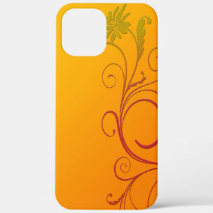 Coque iPhone 12 Pro Max Fleur orange