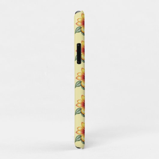 Coques Case-Mate iPhone Fleur orange (Dos/Droite)