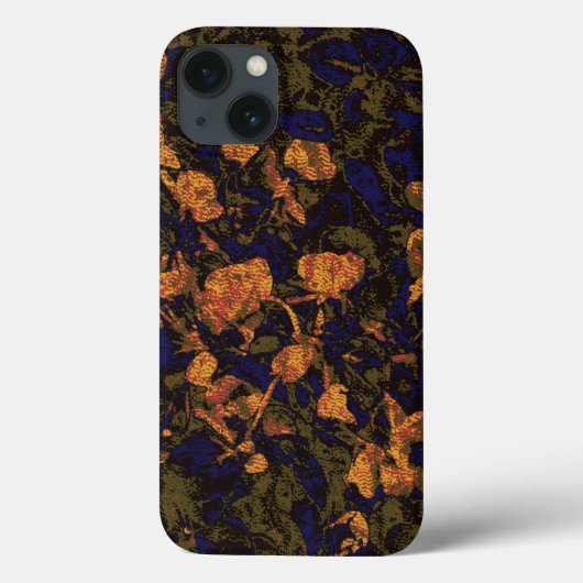 Coques Case-Mate iPhone Fleur orange contre le motif de camouflage de (Verso)