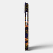 Coques Case-Mate iPhone Fleur orange contre le motif de camouflage de (Verso / Gauche)