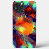 Coques Case-Mate iPhone Fleur orange intense en texture polie numérique (Verso)