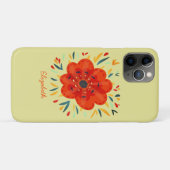 Coques Case-Mate iPhone Fleur orangée décorative Nom botanique Abstrait (Dos (Horizontal))