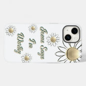 Coques Case-Mate iPhone Fleur paisible Jésus dit que je suis digne blanc (Verso (horizontal))