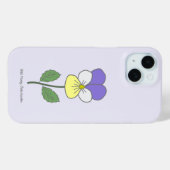 Coques Case-Mate iPhone Fleur pastel botanique sauvage de Pansy (Verso (horizontal))
