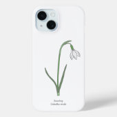 Coques Case-Mate iPhone Fleur pastel botanique Snowdrop (Verso)