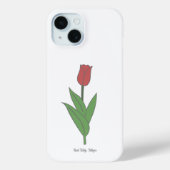 Coques Case-Mate iPhone Fleur pastel de Tulipe rouge botanique (Verso)