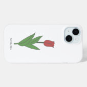 Coques Case-Mate iPhone Fleur pastel de Tulipe rouge botanique (Verso (horizontal))