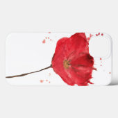 Coques Case-Mate iPhone Fleur peinte 2 de pavot d'aquarelle (Verso (horizontal))