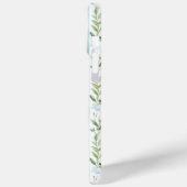 Coques Case-Mate iPhone Fleur personnalisée rayée bleue (Verso / Gauche)