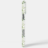 Coques Case-Mate iPhone Fleur personnalisée rayée bleue (Verso / Droite)