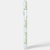 Coques Case-Mate iPhone Fleur personnalisée rayée bleue (Verso / Gauche)