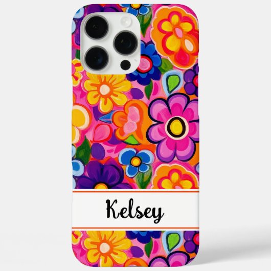 Coques Case-Mate iPhone Fleur personnalisée rétro cool (Verso)