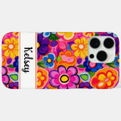 Coques Case-Mate iPhone Fleur personnalisée rétro cool (Verso (horizontal))