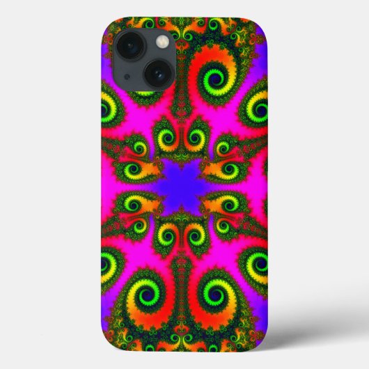 Coques Case-Mate iPhone Fleur Phoenix Abstraite fractale (Verso)