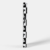 Coques Case-Mate iPhone Fleur point noir blanc (Verso / Droite)