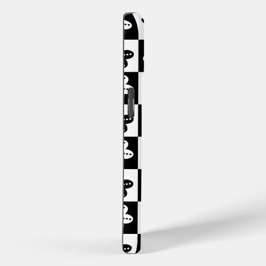 Coques Case-Mate iPhone Fleur point noir blanc (Verso / Droite)