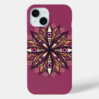 Coque Pour iPhone 15 Fleur psychédélique aux yeux Déplaisants trippants