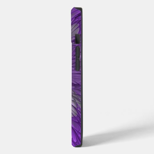 Coques Case-Mate iPhone Fleur psychédélique violette Abstraite Fractal Art (Verso / Gauche)
