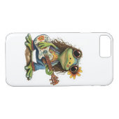 Coques Case-Mate iPhone Fleur rétro Hippie Grenouille porter verre Jouer P (Dos (Horizontal))