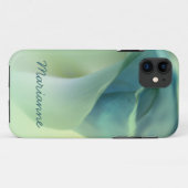Coques Case-Mate iPhone Fleur romantique dans les tons bleus (Dos (Horizontal))