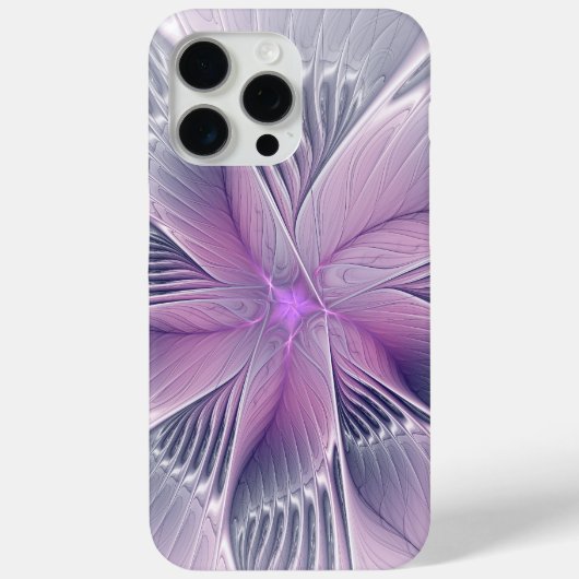 Coques Case-Mate iPhone Fleur Rose Assez Moderne Art Fractal Abstrait (Verso)