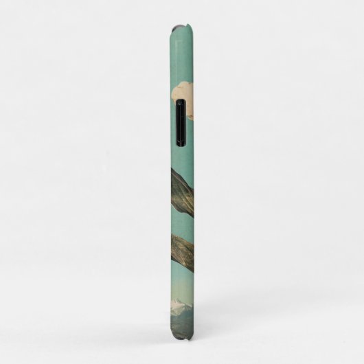 Coques Case-Mate iPhone Fleur rose et lune de croissant (Dos/Droite)