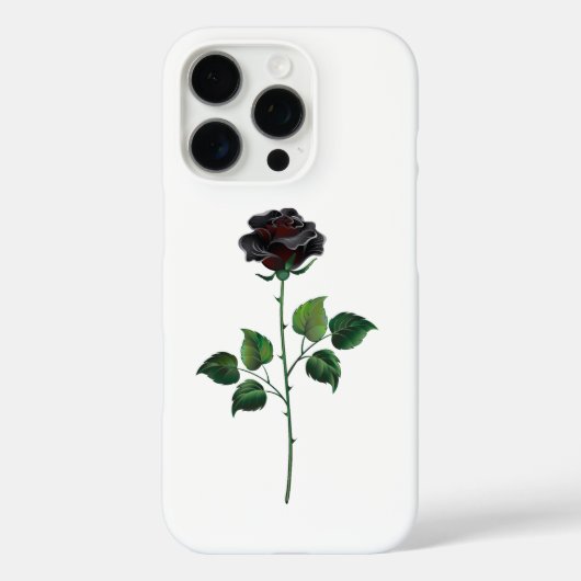 Coques Case-Mate iPhone Fleur rose noire (Verso)