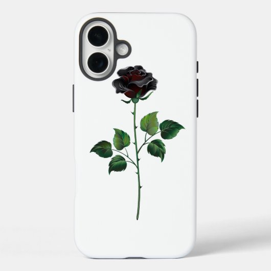 Coques Case-Mate iPhone Fleur rose noire (Verso)
