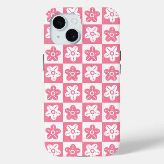 Coques Case-Mate iPhone Fleur rose point (Verso)