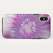 Coques Case-Mate iPhone Fleur Rose Violet Passion Abstrait Art Fractal (Dos (Horizontal))