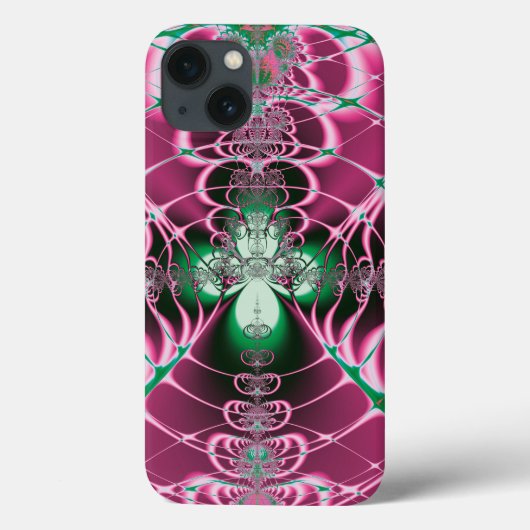 Coques Case-Mate iPhone Fleur rouge Art Abstrait (Verso)