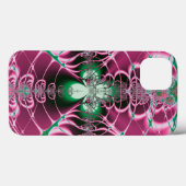 Coques Case-Mate iPhone Fleur rouge Art Abstrait (Verso (horizontal))