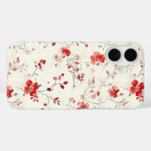 Coques Case-Mate iPhone Fleur Rouge Crème (Verso (horizontal))